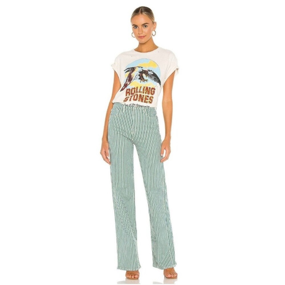 NWT Free People Astoria Wide Leg Jeans Peppermint Stripe, 26– RUNS BIG!